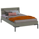 Bild 1 von Xora Bett Primolar, Grau, Grün, Metall, 120x200 cm, in verschiedenen Holzdekoren erhältlich, Größen für Lattenrost geeignet, Schlafzimmer, Betten, Futonbetten