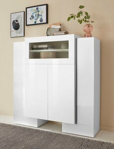 Tecnos Highboard Pillon, Breite 130 cm, Weiß