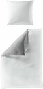 Bild 1 von Wendebettwäsche Modern Uni in Gr. 135x200 oder 155x220 cm, BIERBAUM, Renforcé, 3 teilig, Bettwäsche aus Baumwolle, moderne Bettwäsche mit Wendeoptik, Weiß