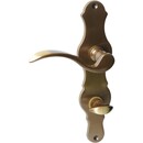 Bild 1 von Alpertec Langschildgarnitur Eva Easy-LS WC-Riegel Messing Brüniert