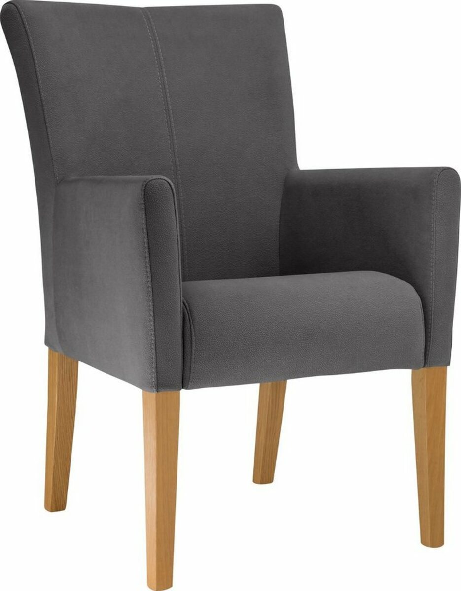 Bild 1 von OTTO products Armlehnstuhl Kinlee, Bezug aus recyceltem Polyester, Braun