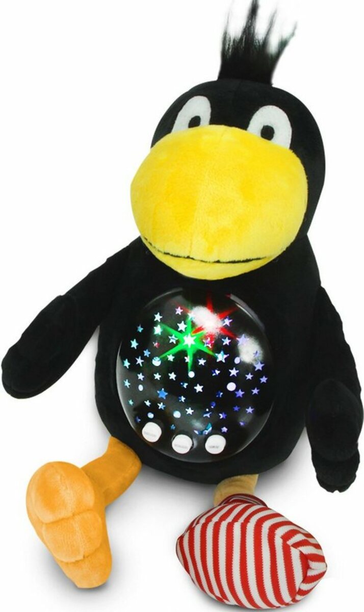 Bild 1 von Jamara Kuscheltier Sternenlicht - Der kleine Rabe Socke, mit Sternenhimmel Projektion und Melodien, offiziel lizenziert