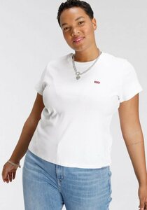 Levi's® Plus T-Shirt SS BABY TEE Cropped- Form mit Logo, Weiß