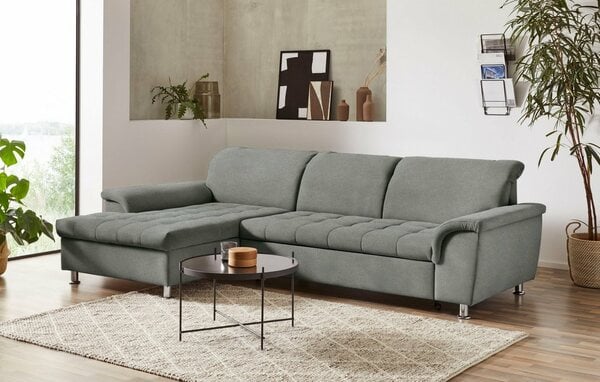 Bild 1 von DOMO collection Ecksofa Franzi, wahlweise mit Kopfteilverstellung (dann Tiefe: 170 cm), Braun