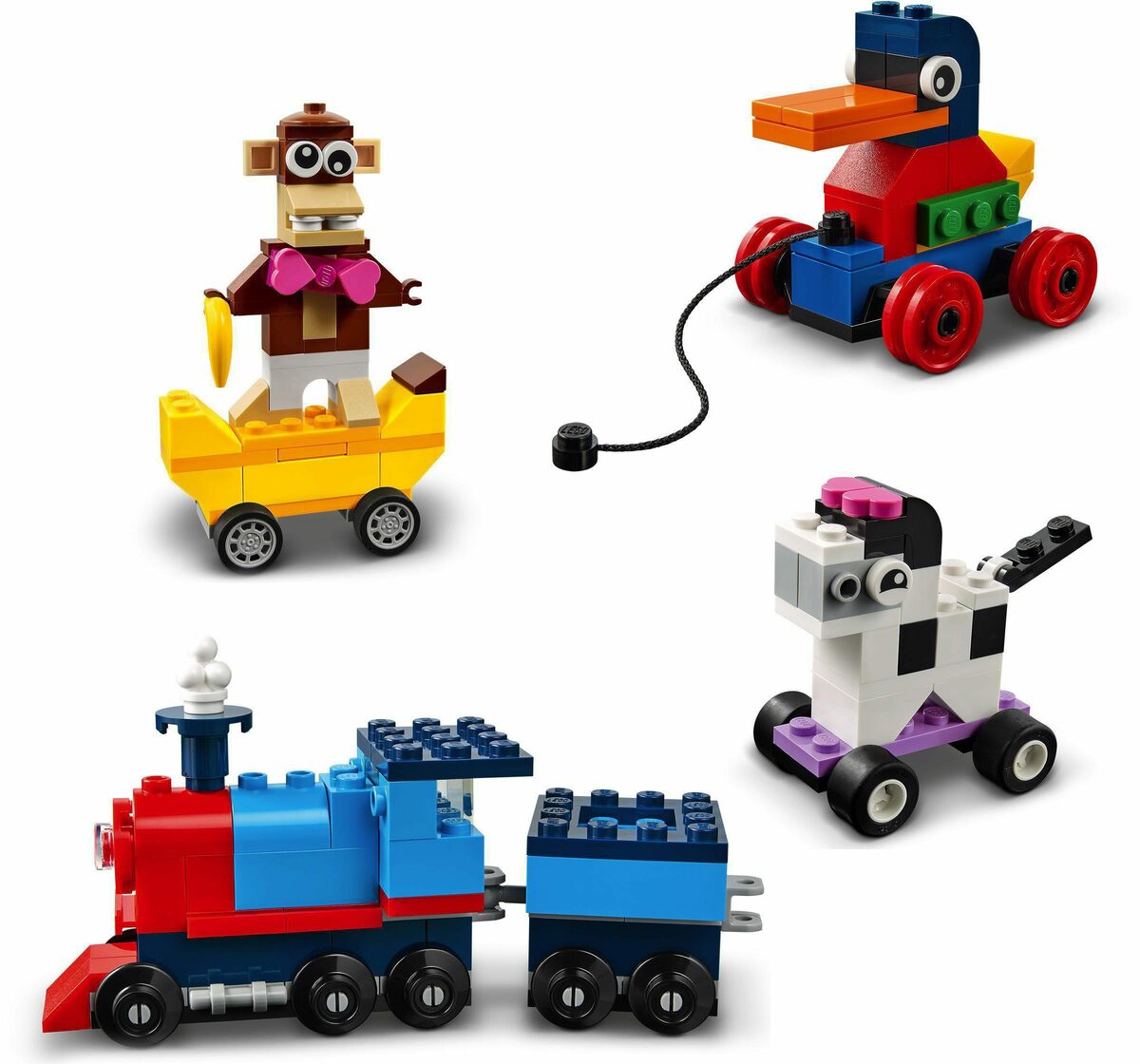 Bild 3 von LEGO® Konstruktionsspielsteine Steinebox mit Rädern (11014), LEGO® Classic, (653 St), Made in Europe