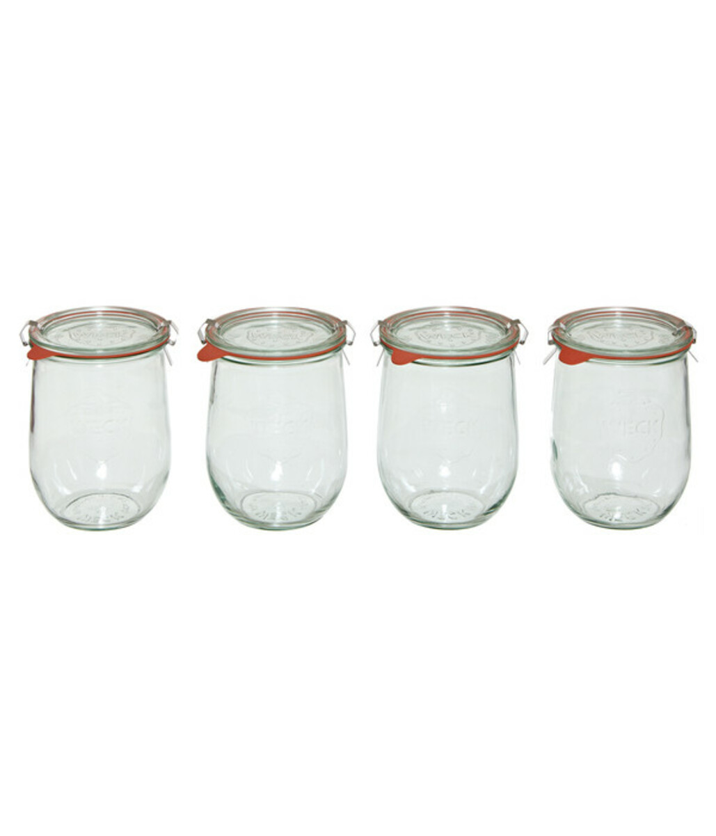 Bild 3 von Dehner WECK® Tulpenglas, 1000 ml, inkl. Einkochringe & Klammern, 4er-Set