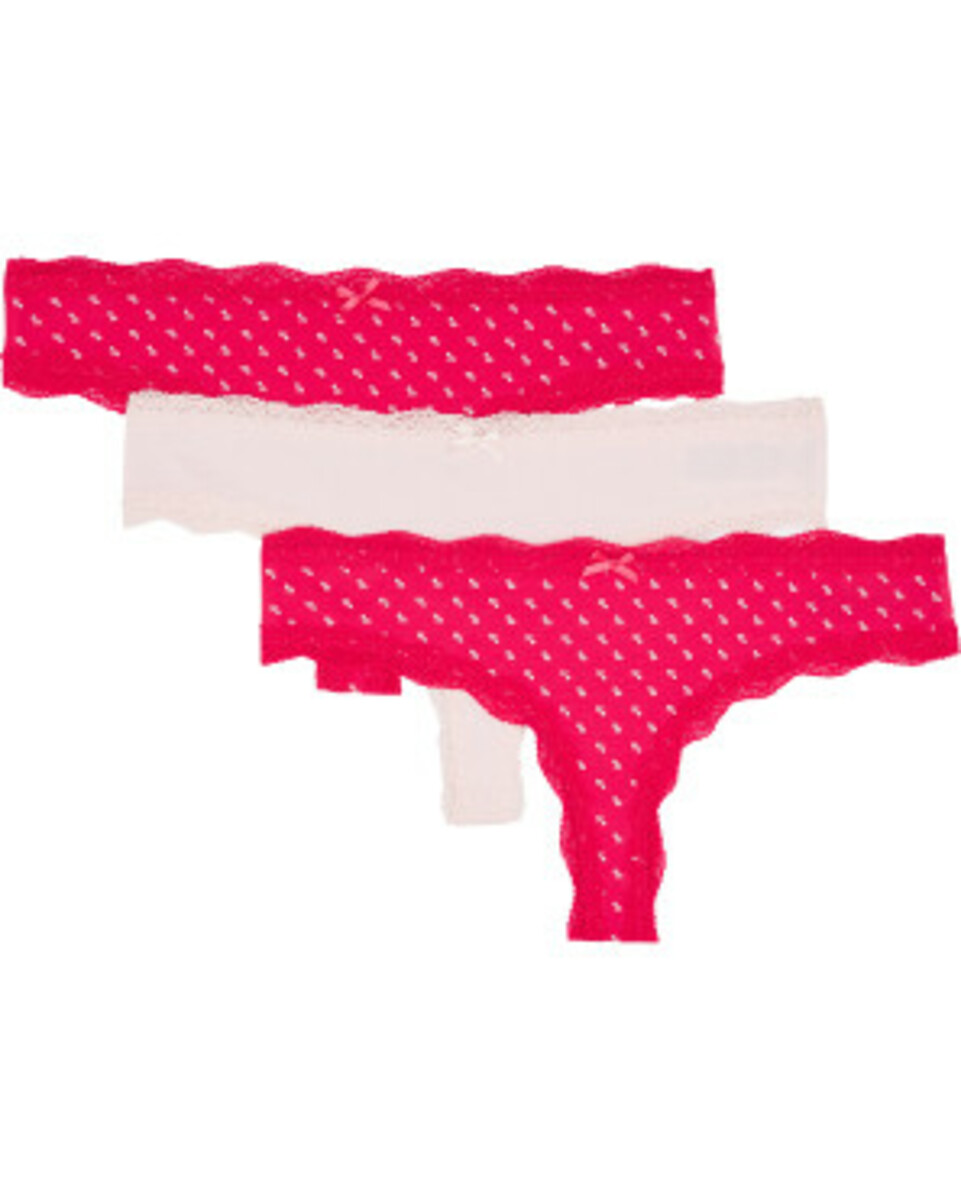 Bild 1 von Strings mit Schleifen
       
    3 Stück Janina verschiedene Designs
   
      pink