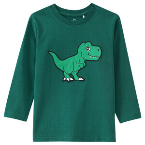 Kinder Langarmshirt mit Dino-Applikation