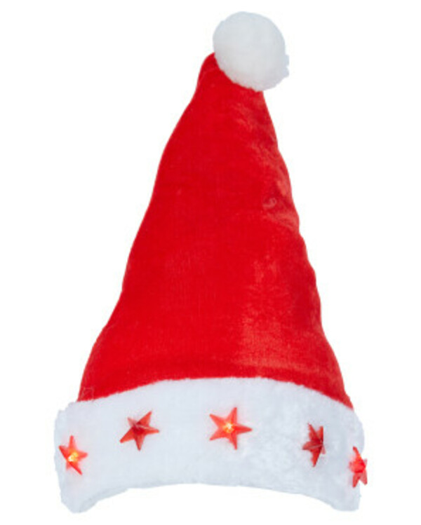 Bild 1 von LED-Weihnachtsmütze
       
       ca. 40 x 30 cm
   
      rot