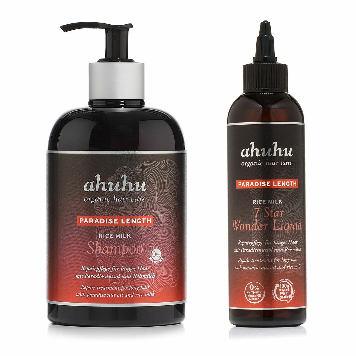 Bild 1 von ahuhu organic hair care Paradise Length Shampoo 500ml & 7 Star Liquid 200ml