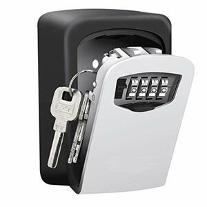 Nestling Wandbefestigte Schlüsselbox für Haus, Wasserdichte und Sicherheits Schlüsselschloss Box, Große Kapazität Outdoor Schlüsseltresor Schrank für Ersatzhaus Schlüssel, Schwarz Schlüssels