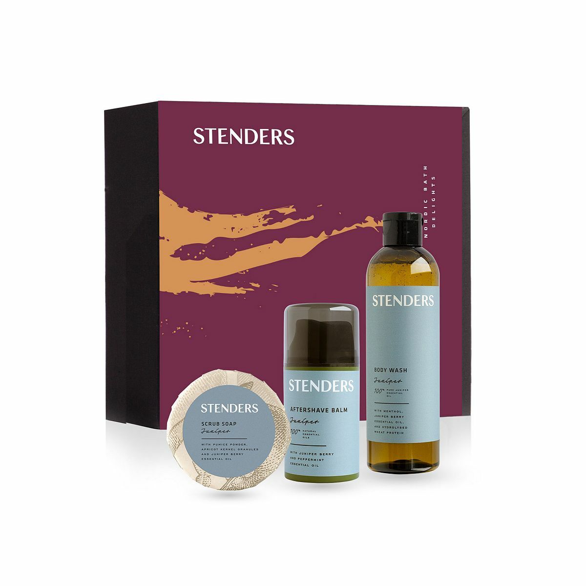 Bild 1 von STENDERS Juniper Set Duschgel 250ml,After- shave Balsam 75ml, Peelingseife 100g