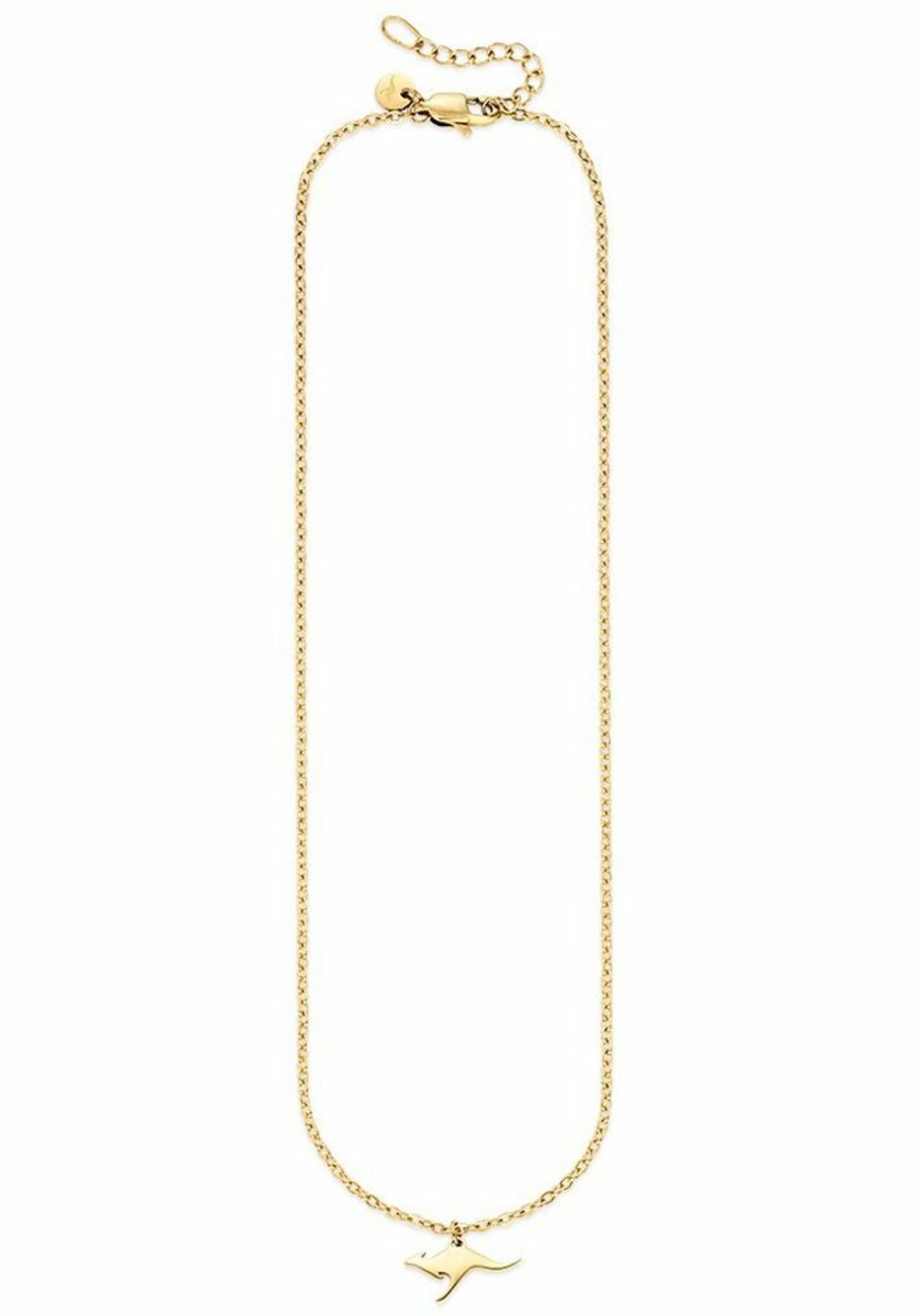 Bild 1 von KangaROOS Kette mit Anhänger Schmuck Geschenk, Halskette Ankerkette Känguru Anlass Geburstag, Perfekt zu Kleid, Shirt, Jeans, Sneaker! BLACK FRIDAY, Gelb|goldfarben