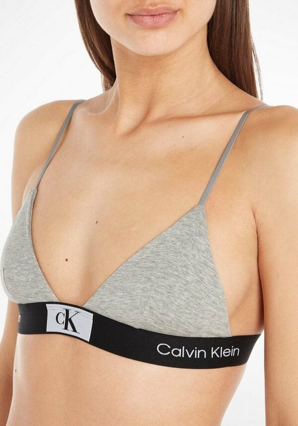 Bild 1 von Calvin Klein Underwear Bralette-BH UNLINED TRIANGLE mit klassischem CK-Logobund, Grau