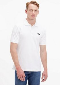 Calvin Klein Poloshirt mit Calvin Klein Logo auf der Brust, Weiß