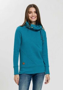 Ragwear Sweater VIOLLA mit hohem Stehkragen, Blau
