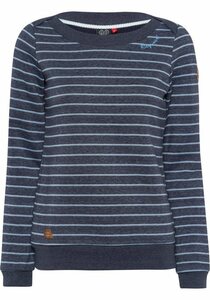 Ragwear Sweater TASHI Longsleeve Pullover im Streifen-Design, Blau