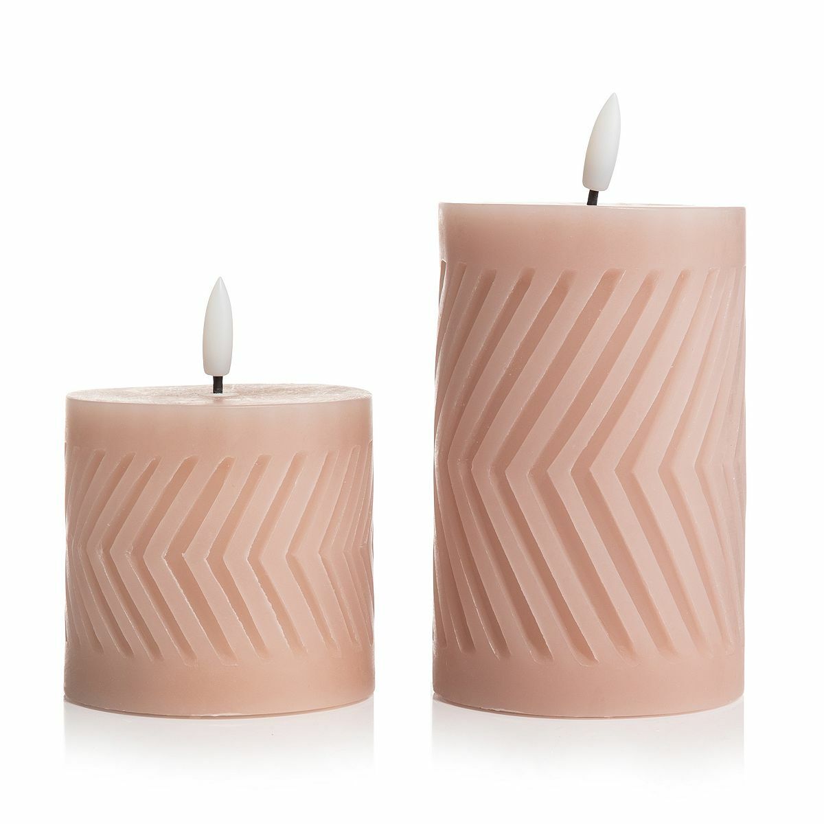 Bild 1 von ELAMBIA 2 LED-Kerzen Relief-Design Flamme Luma, Timer Höhe 10cm & 15cm