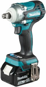 Makita Akku-Schlagschrauber DTW300RTJ, 3200 U/min, 330 Nm, (Set, 5-tlg), mit Ladegerät, 2 Akkus und Transportkoffer, Blau