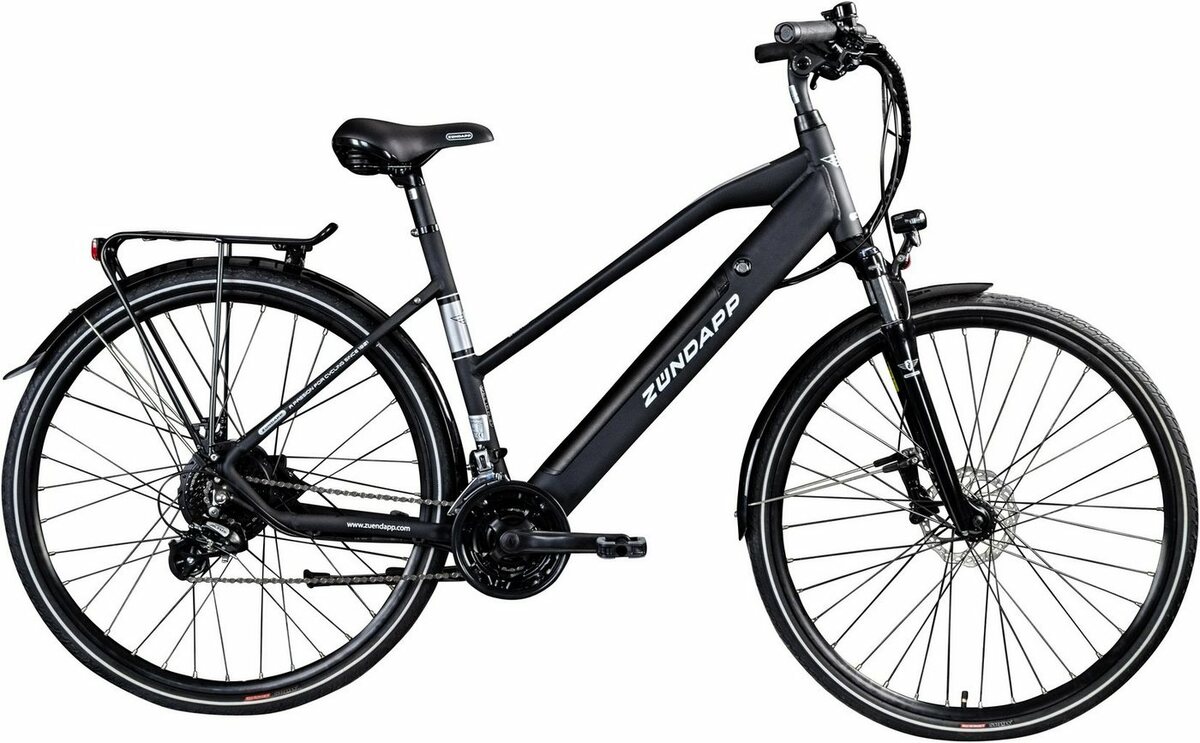 Bild 1 von Zündapp E-Bike Z810, 24 Gang Shimano Altus RD-M310 Schaltwerk, Kettenschaltung, Heckmotor, 417,6 Wh Akku, Schwarz