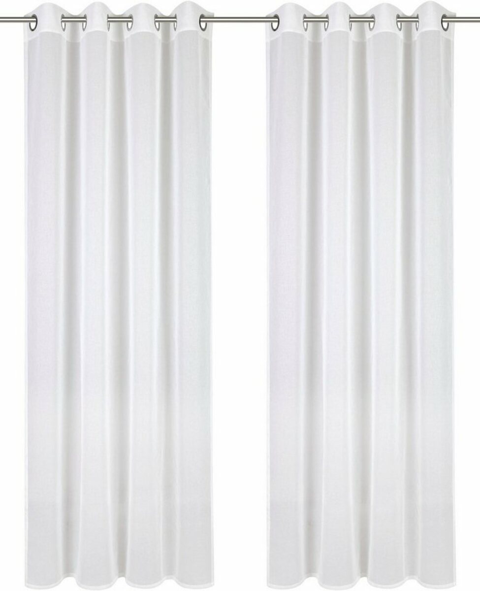 Bild 1 von Gardine Dolly, my home, Ösen (1 St), transparent, Transparent, Gewebt, Polyester, Weiß