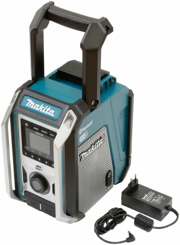 Bild 1 von Makita DMR115 Baustellenradio (Digitalradio (DAB), FM-Tuner, 12V, Bluetooth-Radio, ohne Akku), Blau|schwarz|silberfarben