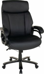 Duo Collection Bürostuhl Ennio 180, belastbar bis 180 KG, Chefsessel, Wippfunktion & ergonomischer Komfort, Schwarz