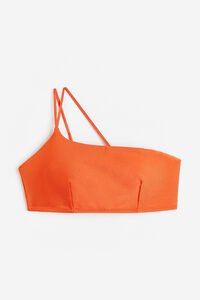 H&M Wattiertes One-Shoulder-Bikinitop Orange, Bikini-Oberteil in Größe 44. Farbe: Orange 008