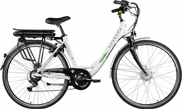 Bild 1 von Zündapp E-Bike Z503, 7 Gang Shimano Tourney RD-TY21 Schaltwerk, Kettenschaltung, Frontmotor, 486 Wh Akku, Weiß