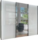 Bild 1 von WIEMANN Schwebetürenschrank Monaco hochwertige Glas- und Spiegelfront, Grau|weiß