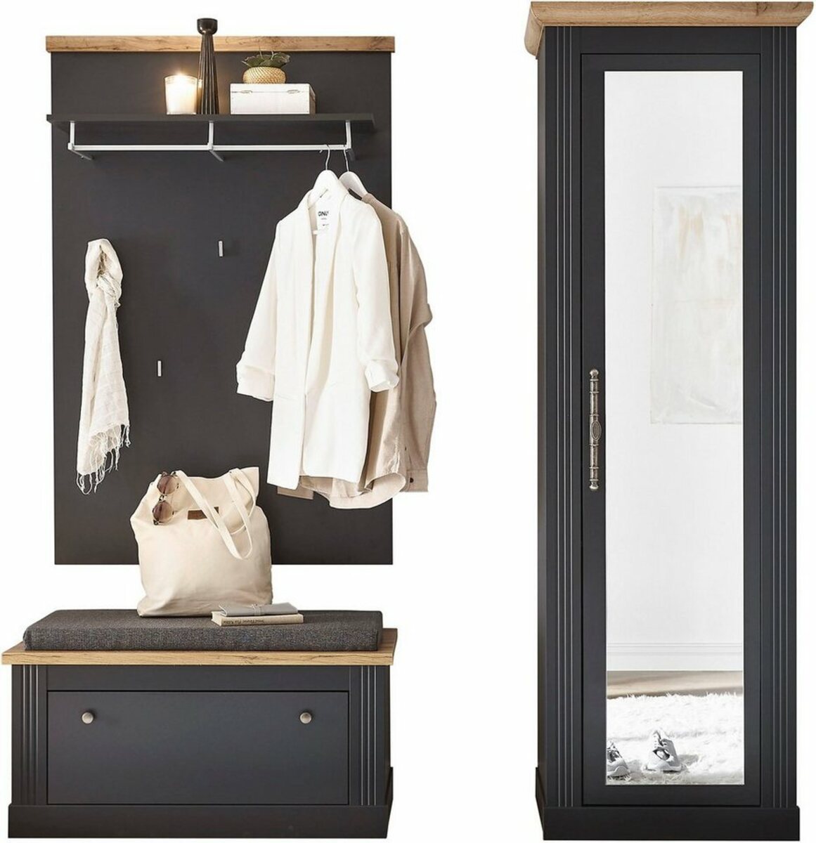 Bild 1 von Home affaire Garderoben-Set WESTMINSTER, (3-St), Grau