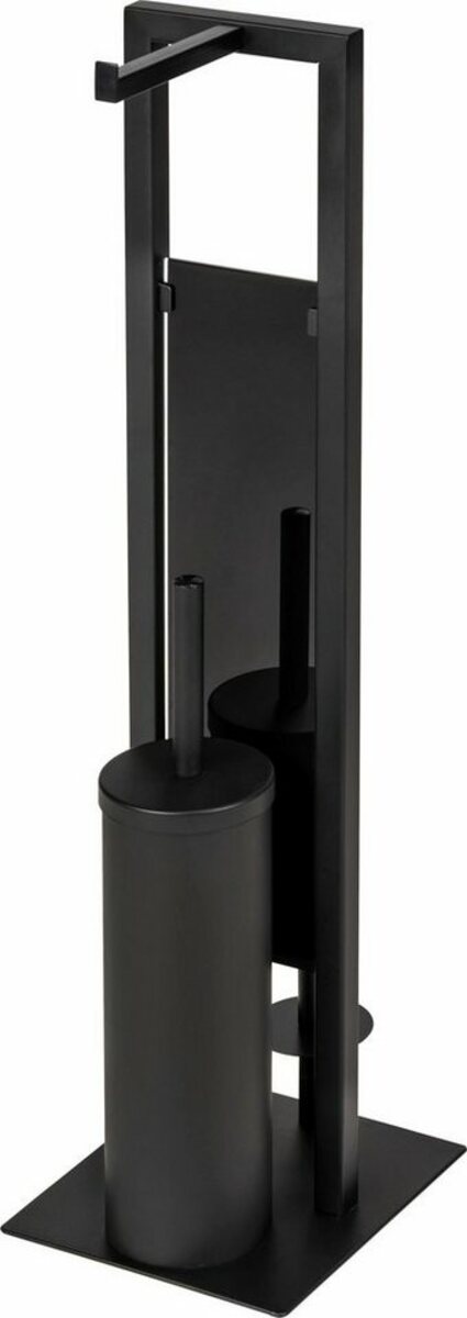 Bild 1 von WENKO WC-Garnitur Rivalta, schwarz, 3 in 1 Standgarnitur, Schwarz