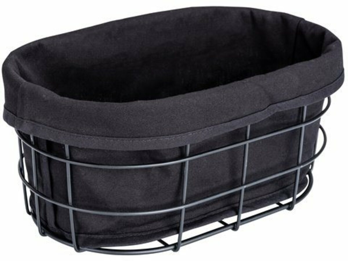 Bild 1 von WENKO Brotkorb Bela, Baumwolle, Metall, (1-tlg), Schwarz
