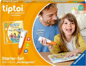 Ravensburger Spiel, tiptoi® Starter-Set: Stift und Wörter-Bilderbuch Kindergarten, Made in Europe, FSC® - schützt Wald - weltweit, Bunt