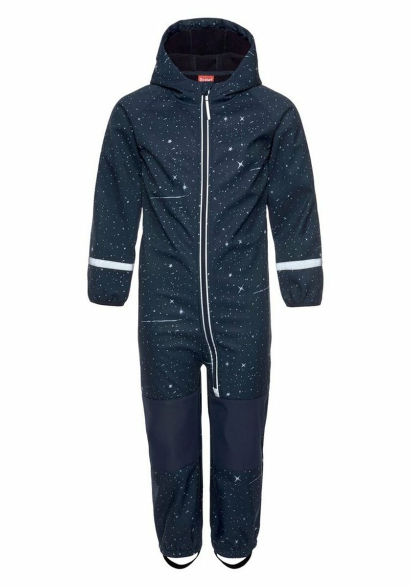 Bild 1 von Scout Softshelloverall RAINY mit verstärkten Einsätzen an Knien und Gesäß, Blau