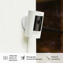 Bild 1 von Ring Outdoor Kamera (Ring Stick Up Cam Plug-In), Weiß, Funktionert mit Alexa + Der neue Echo Show 5 (3. Gen.) | Anthrazit - Smart Home-Einsteigerpaket