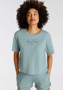 KangaROOS Sweatshirt in moderner Kurzarmform und großem Markenschriftzug - NEUE KOLLEKTION, Blau|grün