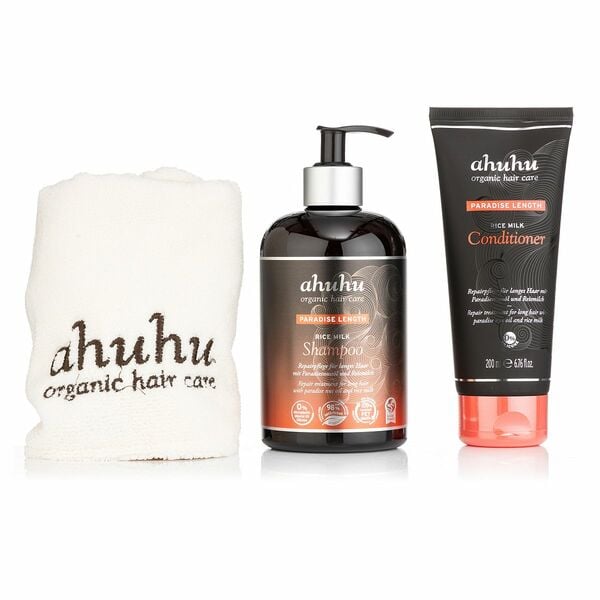 Bild 1 von ahuhu organic hair care Paradise Length Shampoo 500ml, Turban Conditioner 200ml