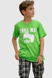 KIDSWORLD T-Shirt CHILL MAL, Spruch, Grün