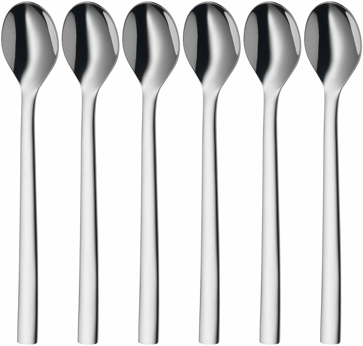 Bild 1 von WMF Latte-Macchiato-Löffel Nuova (6 Stück), extra lange Löffel, Silberfarben