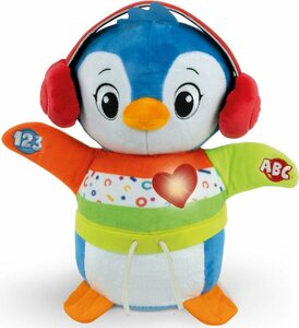 Clementoni® Kuscheltier Baby Clementoni, Tanz-mit-mir Pinguin, mit Licht- und Soundeffekten, Bunt