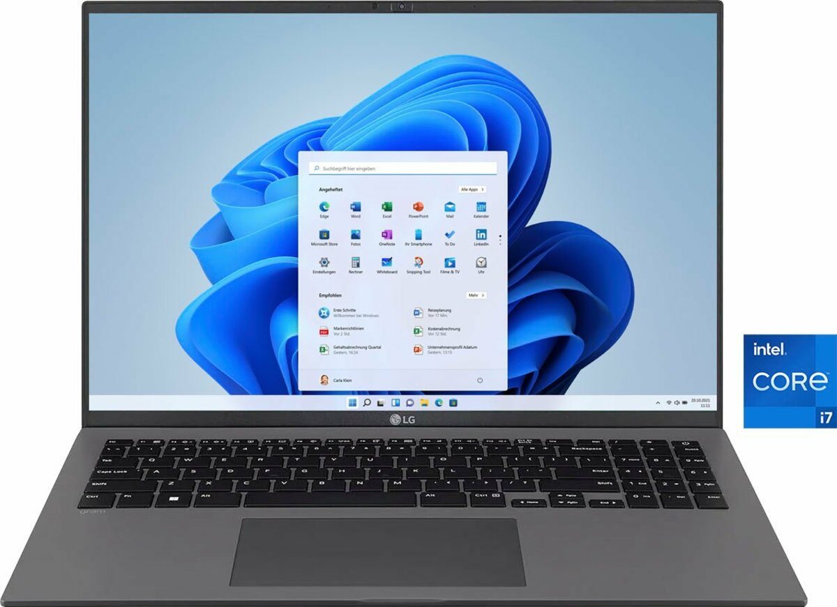 Bild 1 von LG gram 16 Notebook (40,6 cm/16 Zoll, Intel Core i7 1260P, Iris© Xe Graphics, 1000 GB SSD), Grau