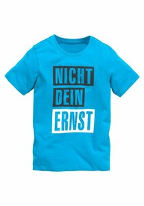 KIDSWORLD T-Shirt NICHT DEIN ERNST, Spruch, Blau