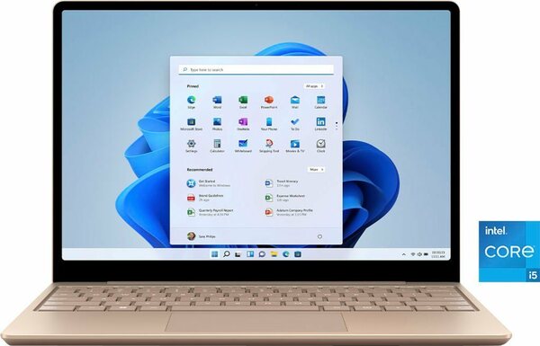 Bild 1 von Microsoft Surface Laptop Go 2 Notebook (31,62 cm/12,4 Zoll, Intel Core i5 1135G7, Iris Xe Graphics, 256 GB SSD), Braun