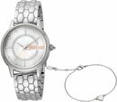 Bild 1 von Just Cavalli Time Quarzuhr Emozioni, JC1L149M0035, (Set, 2-tlg., 2teiliges Set - Uhr mit passendem Schmuckarmband), Silberfarben