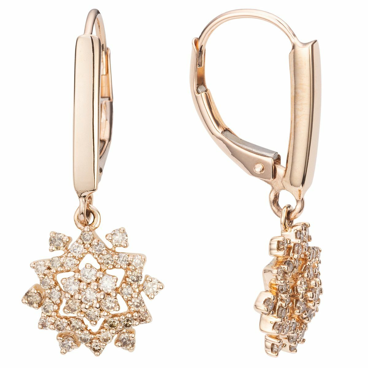 Bild 1 von DE BRUIN Ohrhänger 74 Brillanten zus. ca. 0,50ct Roségold 585