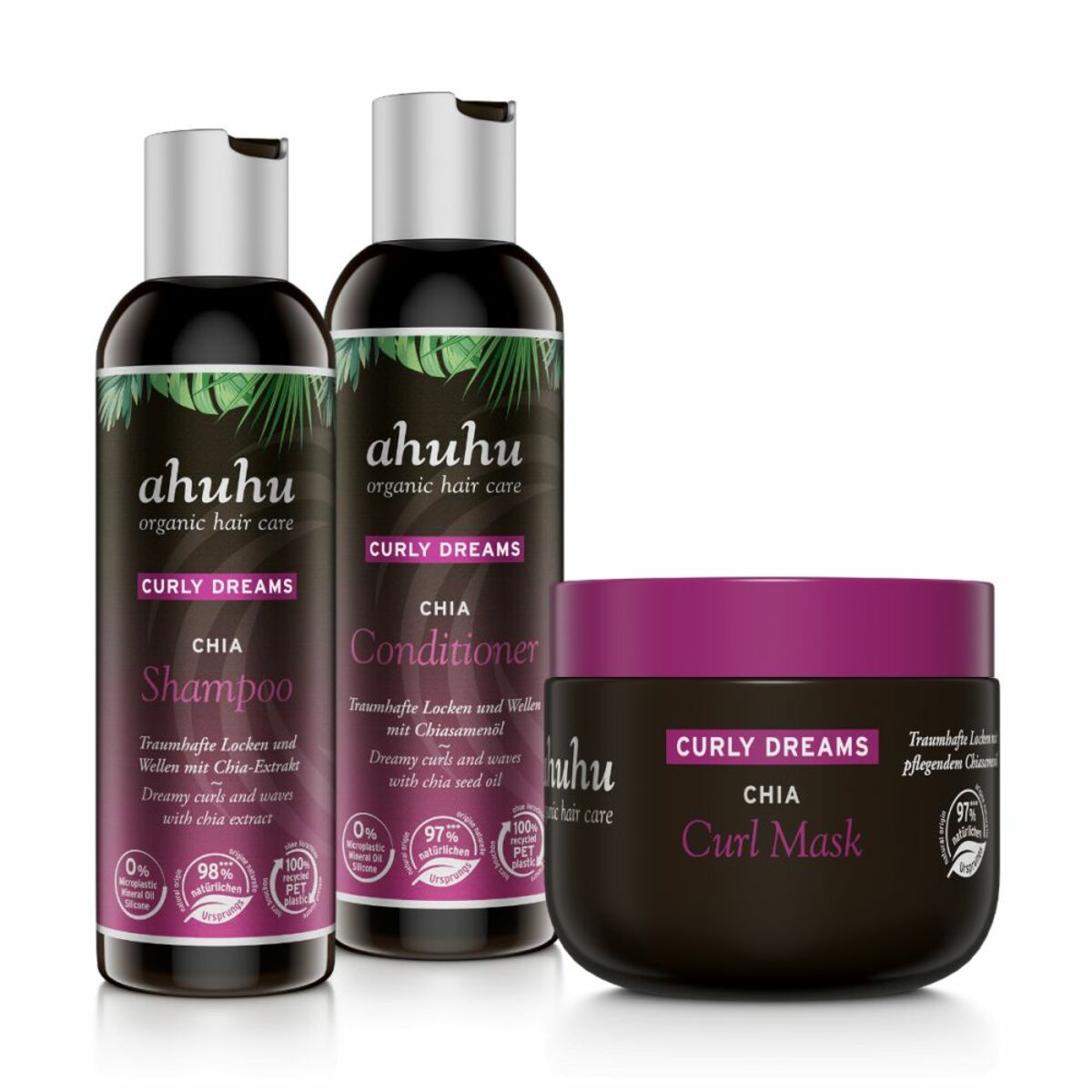 Bild 1 von CURLY DREAMS Chia Shampoo, Conditioner & Hair Mask Set