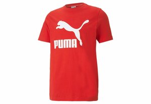PUMA T-Shirt Classics Logo T-Shirt Herren, Rot