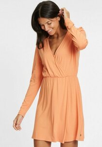 Tamaris Jerseykleid mit Ausschnitt in Wickeloptik - NEUE KOLLEKTION, Orange