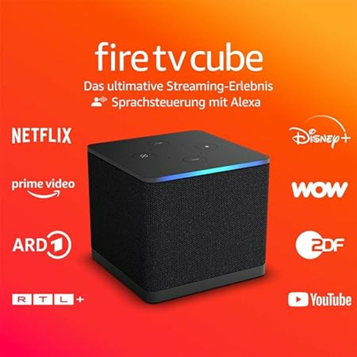 Bild 1 von Amazon Fire TV Cube, Streaming-Mediaplayer mit Sprachsteuerung mit Alexa, Wi-Fi 6E, 4K Ultra HD
